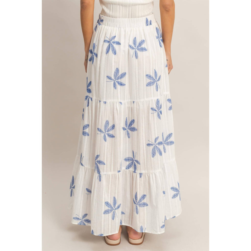 Tiered Skirt With Side Slit