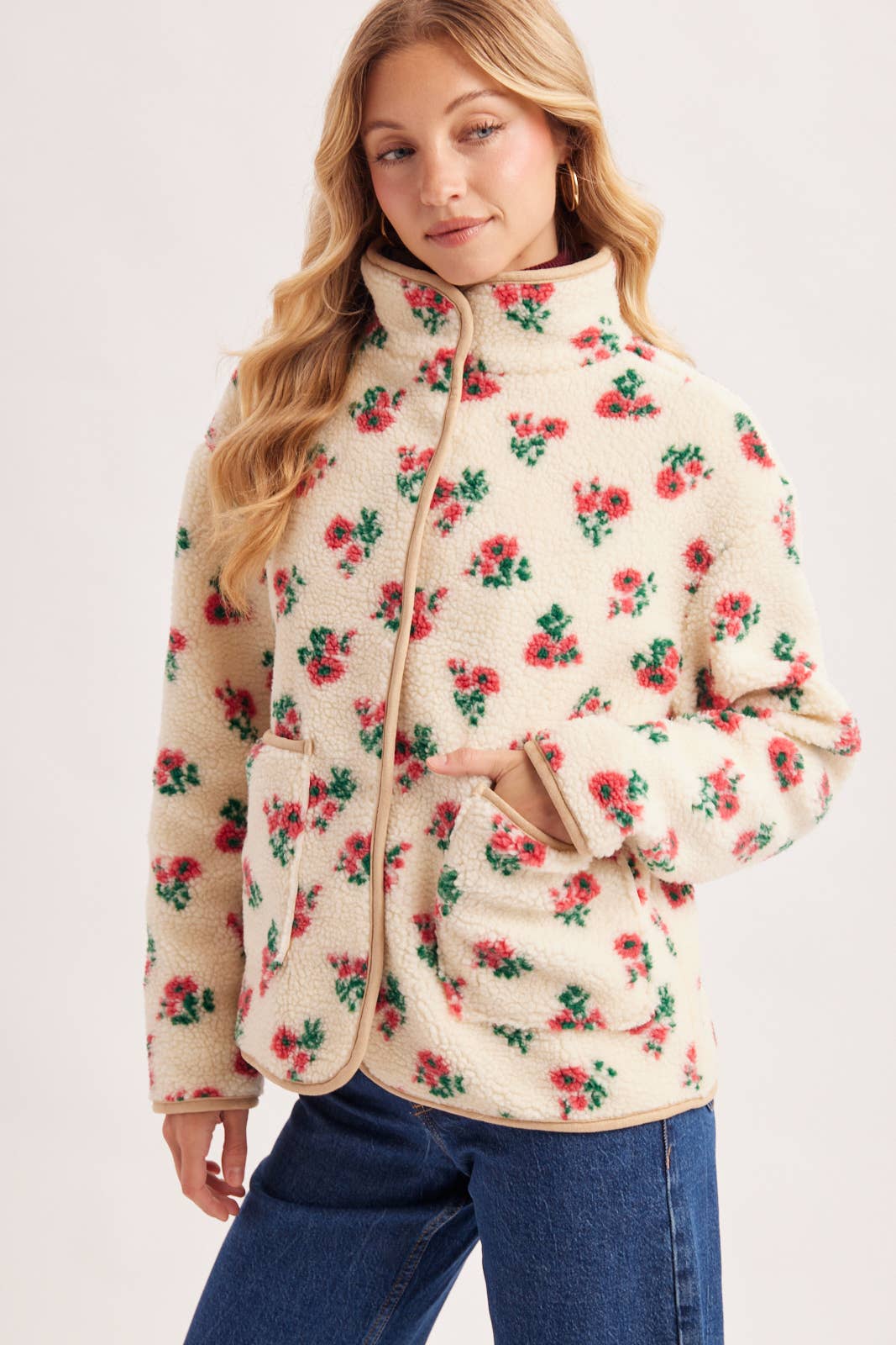 Floral Sherpa Jacket