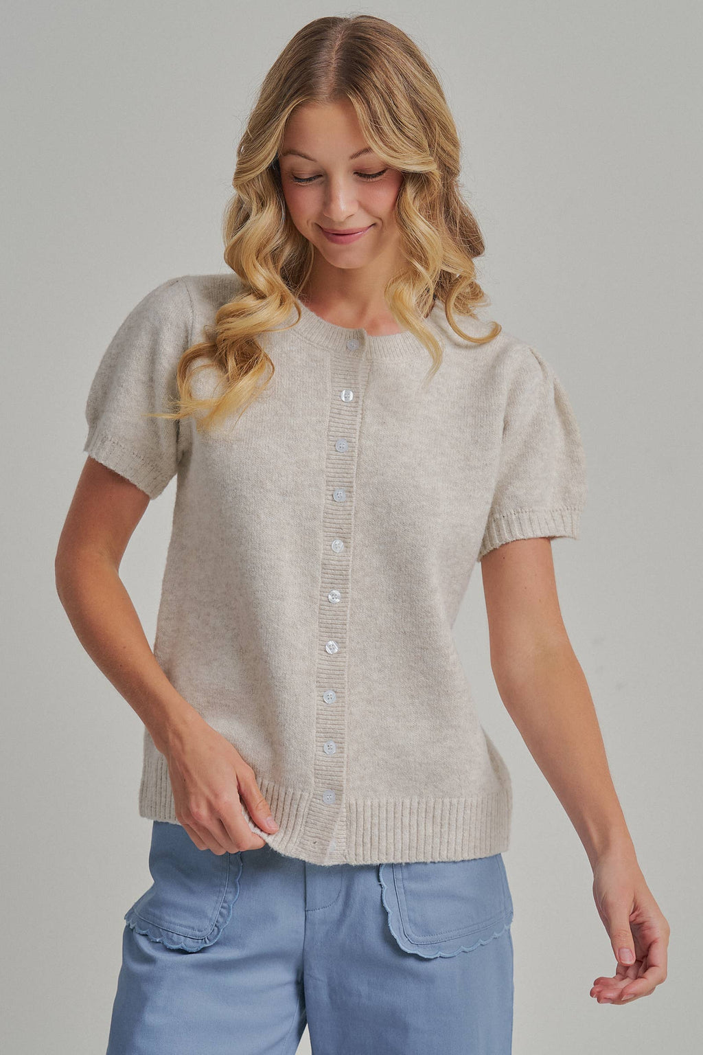 Short Sleeve Relaxed Cardigan