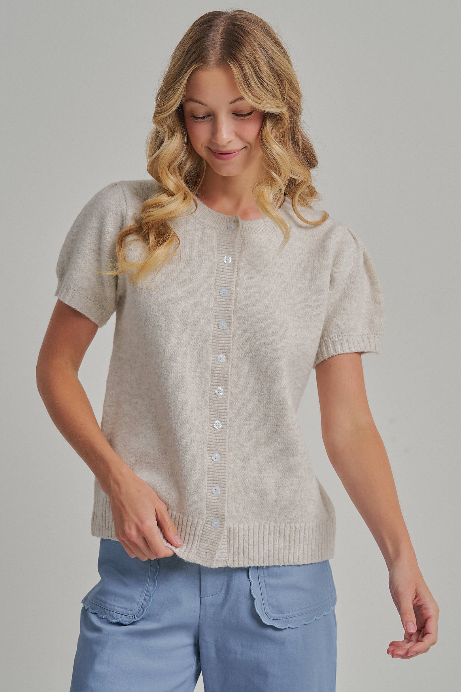 Short Sleeve Relaxed Cardigan