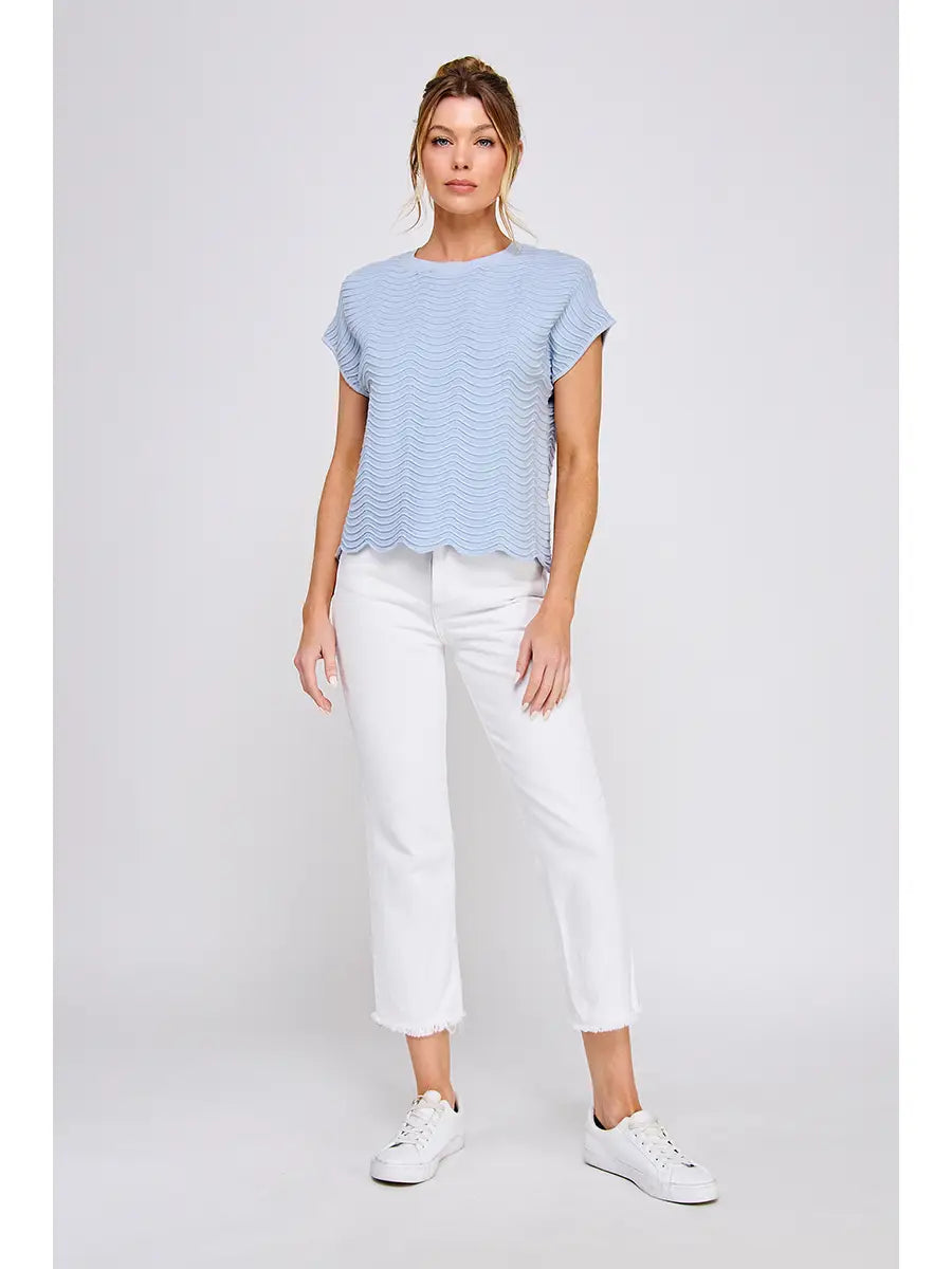 Scallop Pattern Relaxed Top