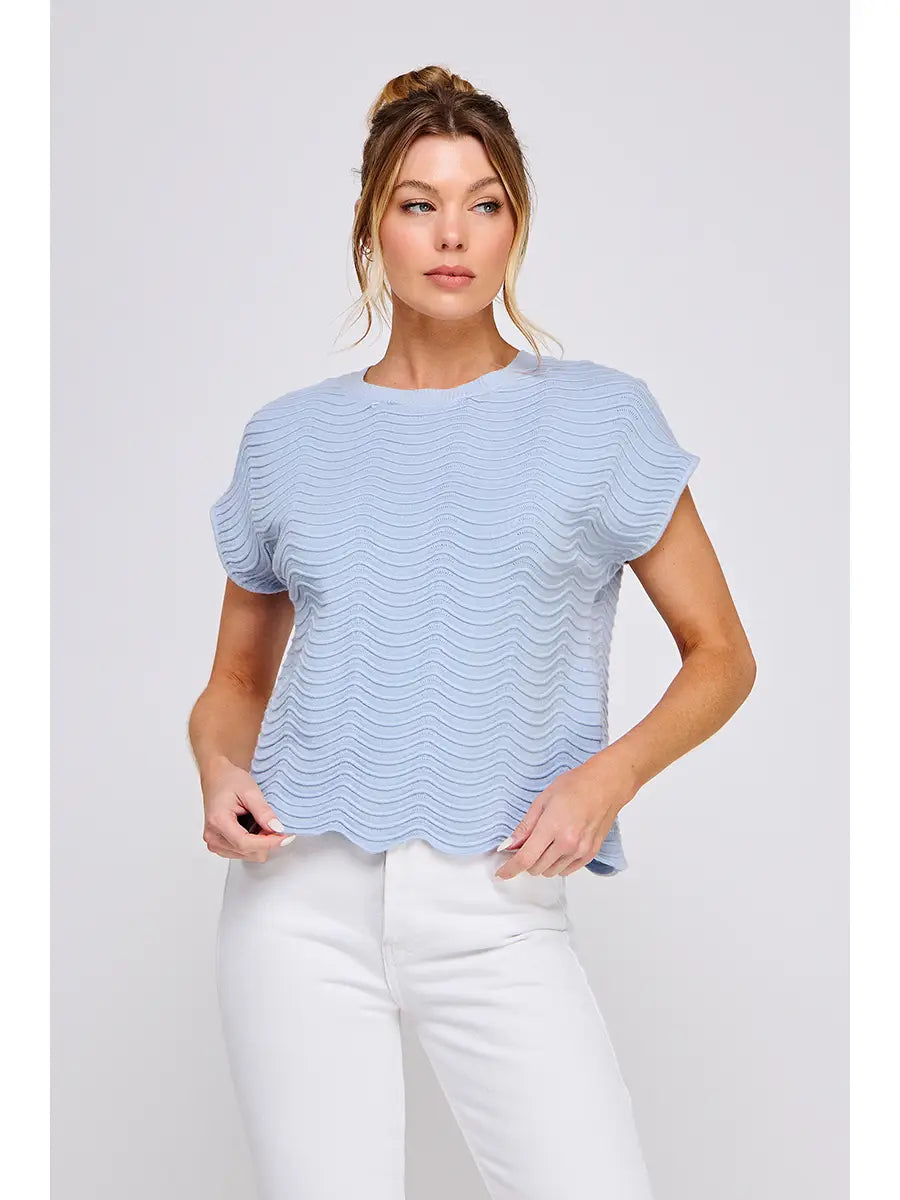Scallop Pattern Relaxed Top