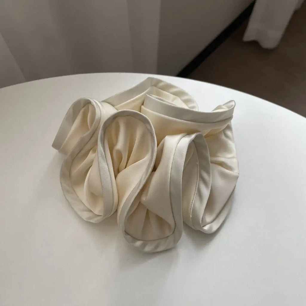 Satin Scrunchie with Ruffle Detail