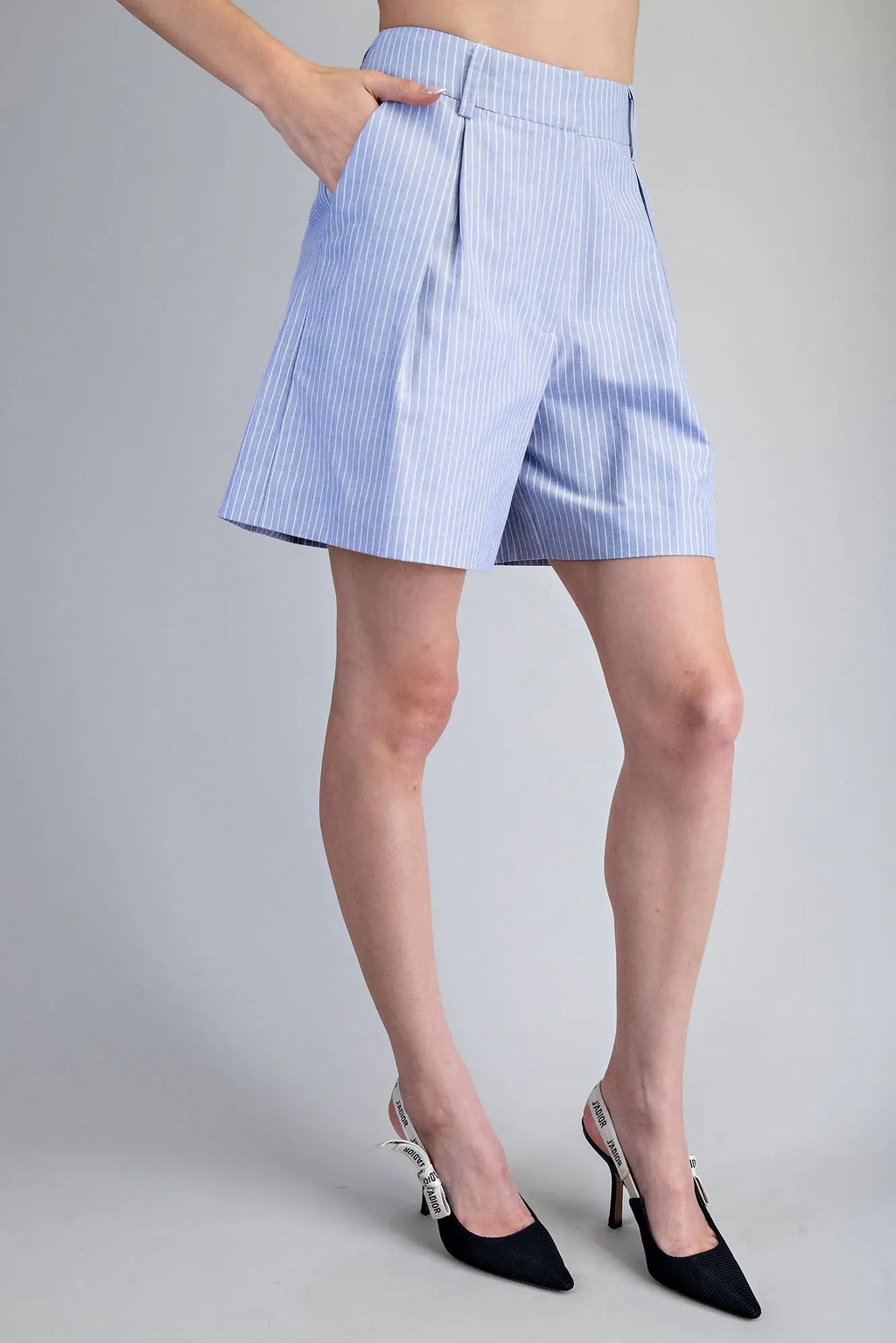 Coastal Sky Pinstripe Trouser Short