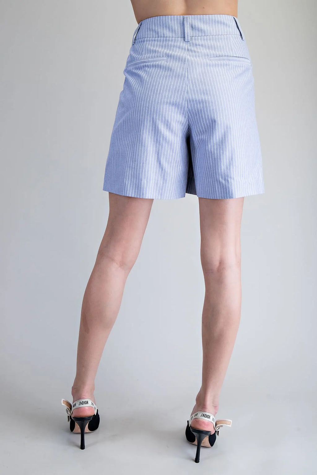 Coastal Sky Pinstripe Trouser Short