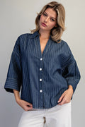 Dark Denim Blouse