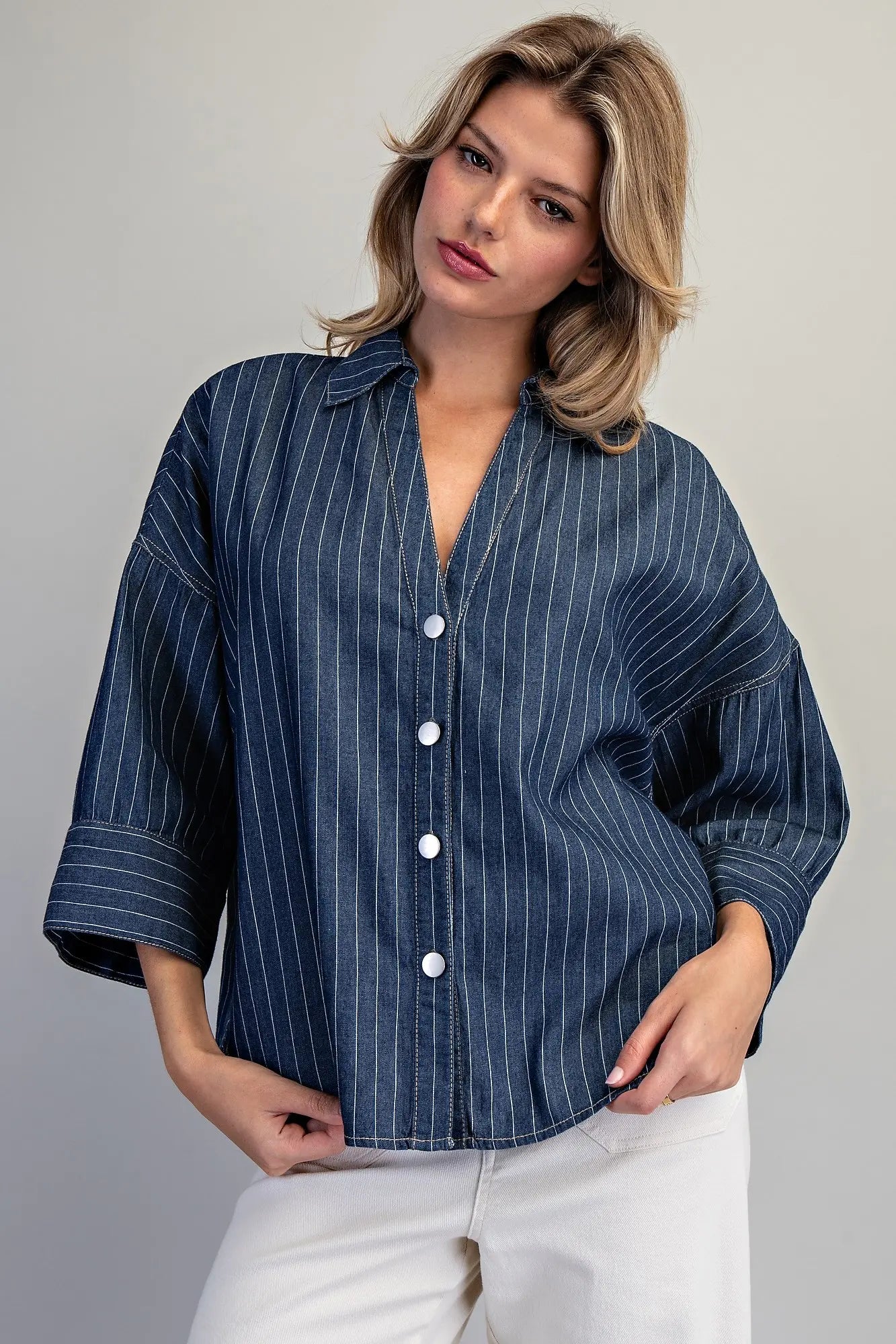 Dark Denim Blouse