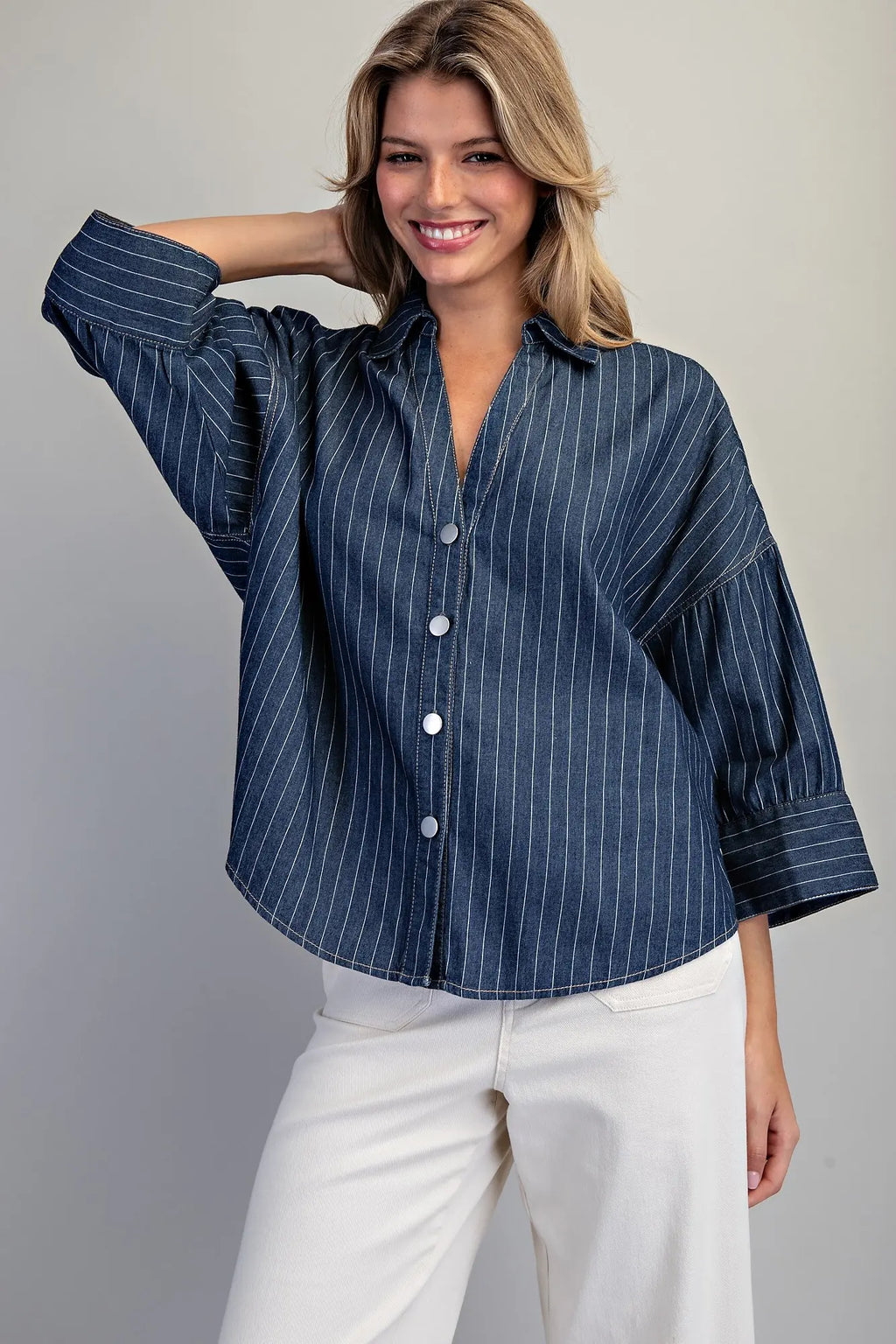 Dark Denim Blouse