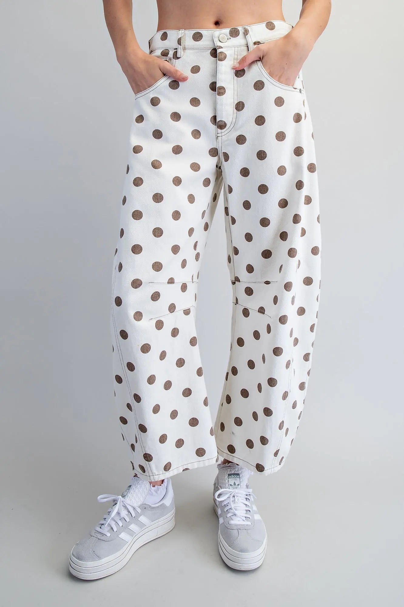 Polka Dot Barrel Pants