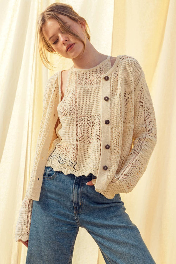 CROCHET KNITTED CARDIGAN