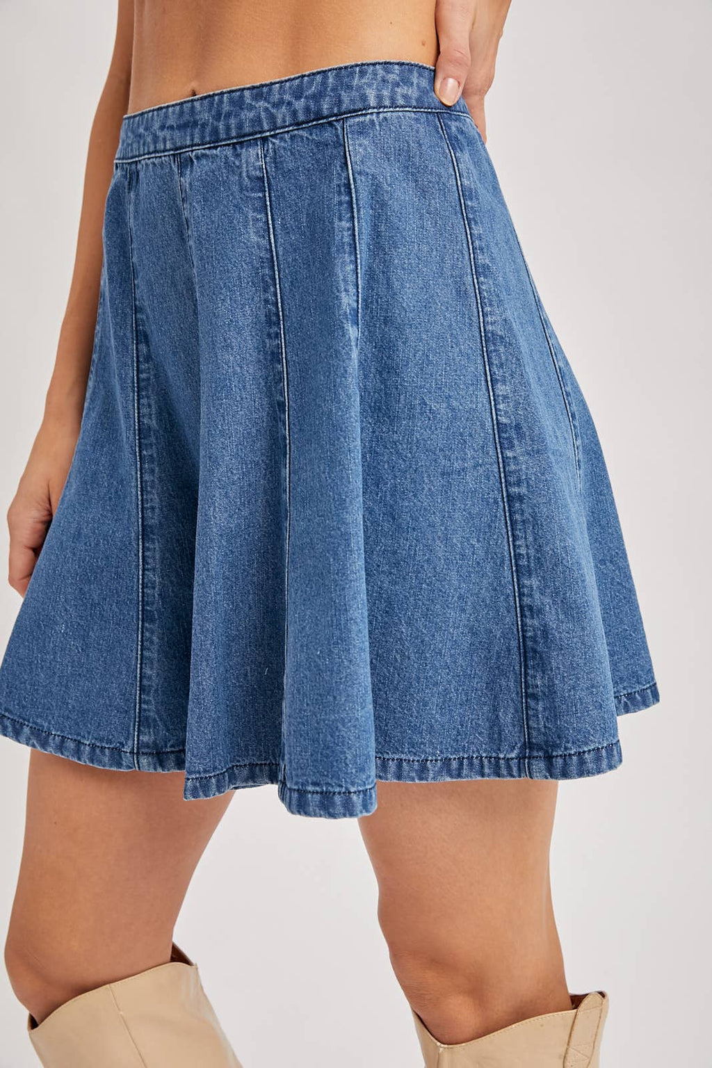 DENIM A-LINE FLARE