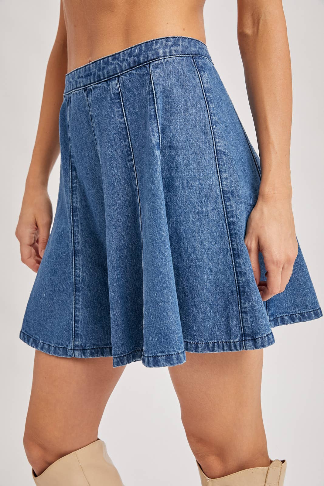 DENIM A-LINE FLARE
