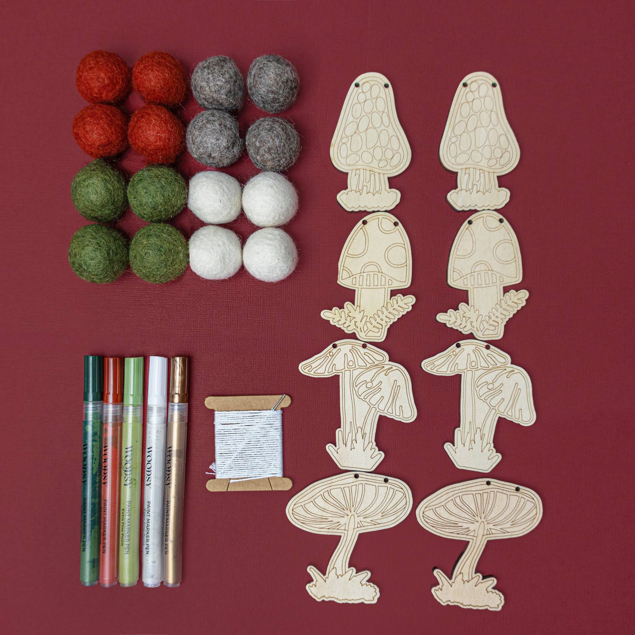 DIY Craft Kit - Mushroom Garland