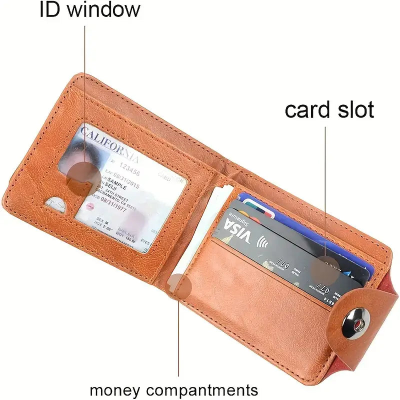 Us Dollar Bill Leather Bifold Wallet