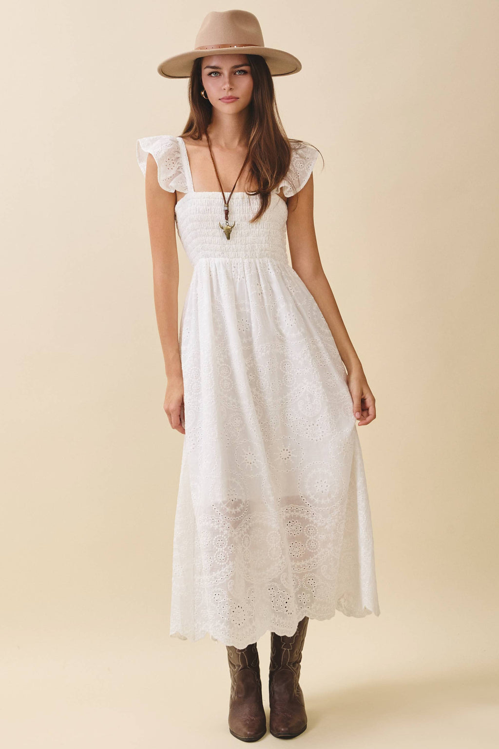 Embroidered Maxi Sundress