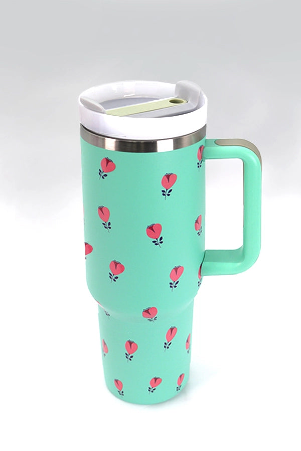 40oz Stainless Steel Tumbler Pink Bow