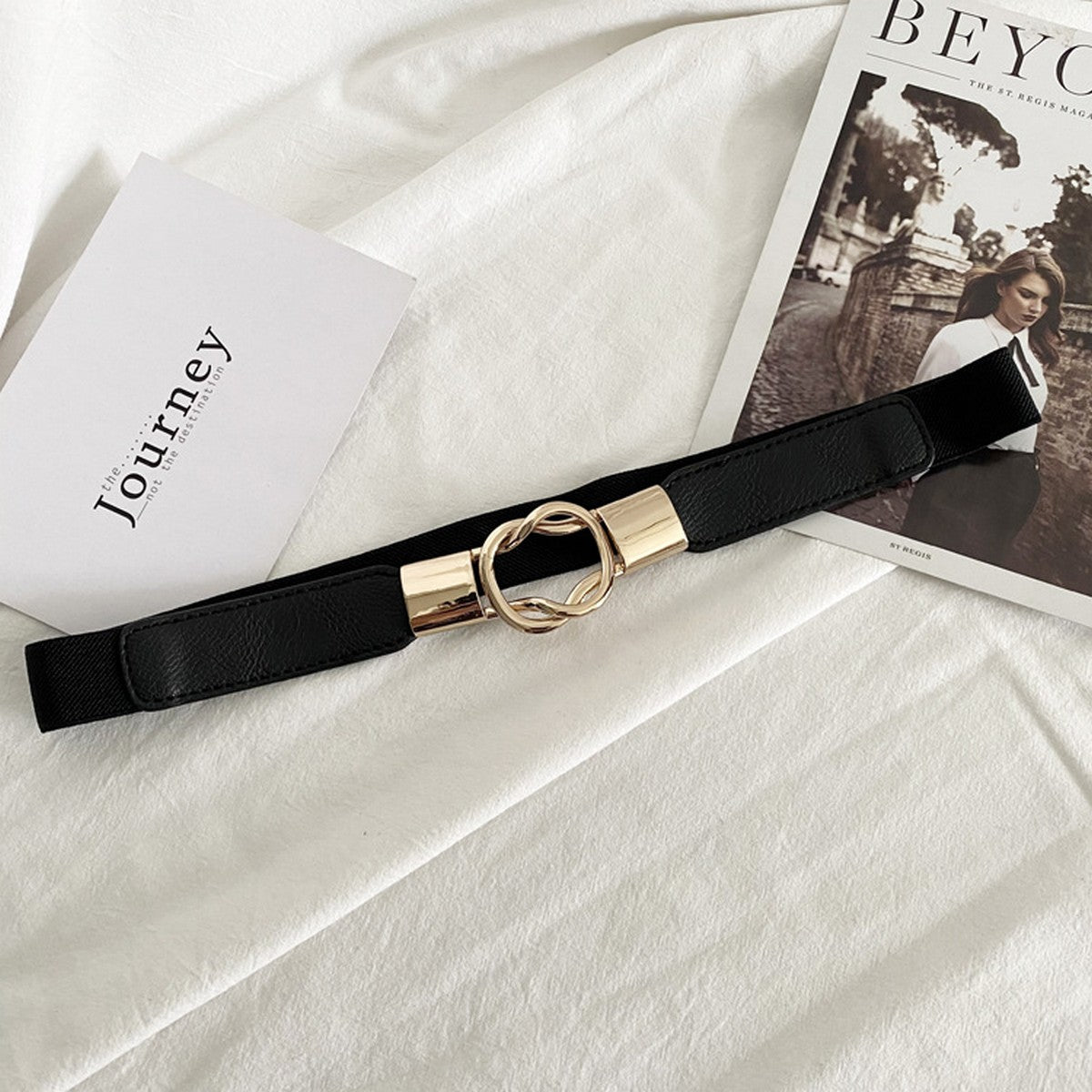 Double Buckle Elastic Fashionable Waist