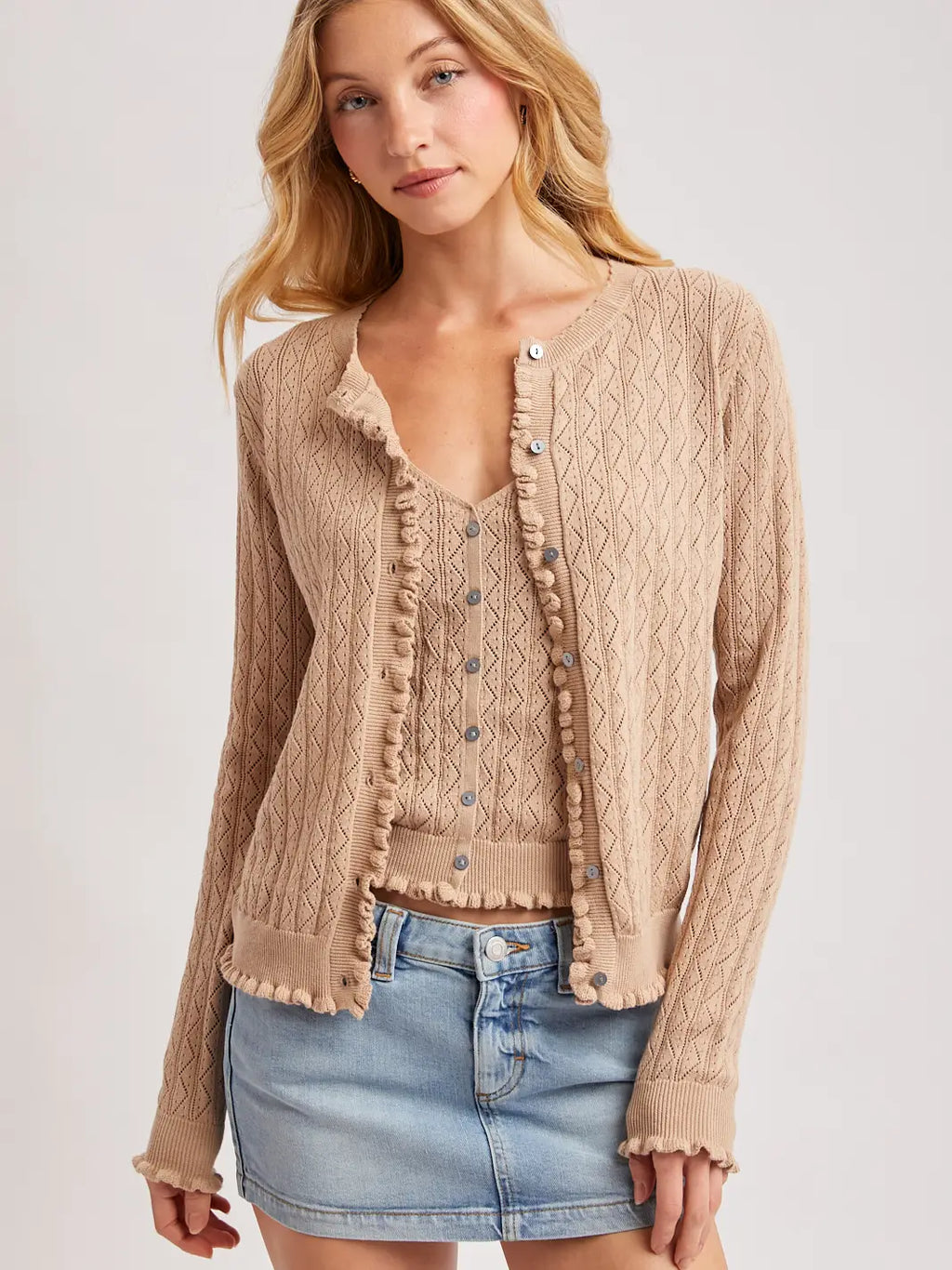 Pointelle Latte Camisole
