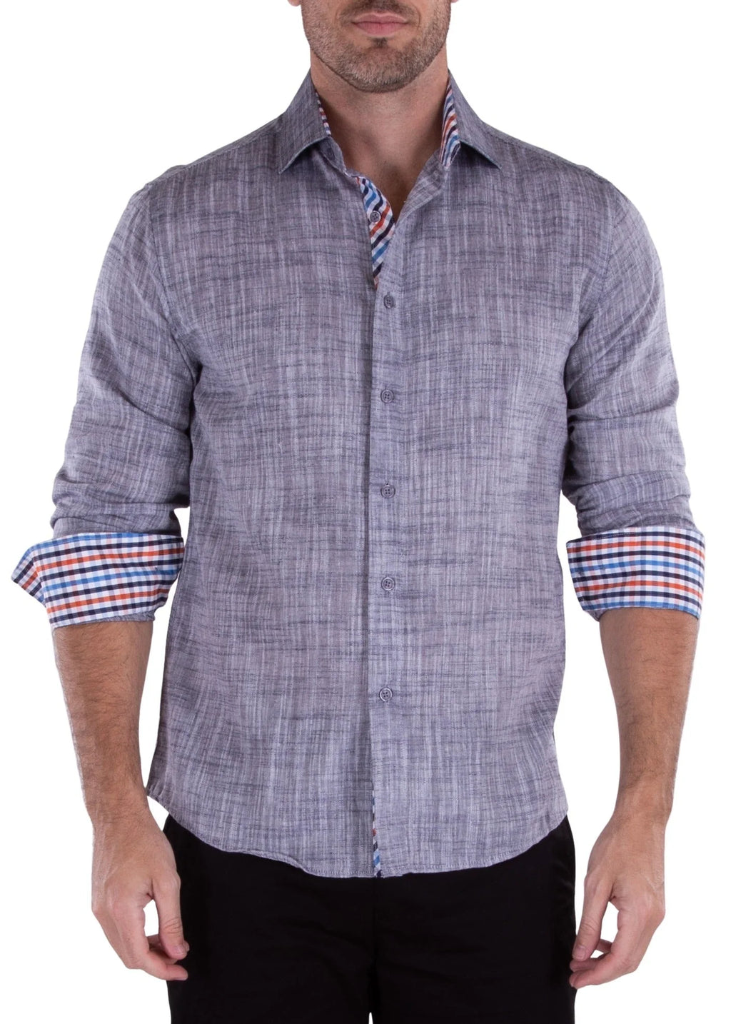 Men's Black Button Up Long Sleeve Dress Shirt