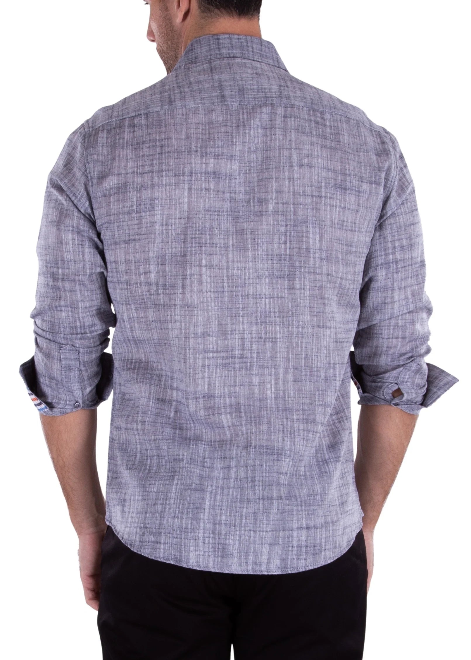 Men's Black Button Up Long Sleeve Dress Shirt