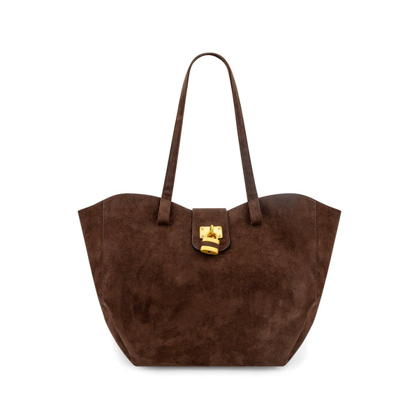 Harper Lock Suede Tote Bag