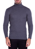 Charcoal Ribbed Turtleneck