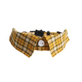 Yellow and Black Check Cat Collar