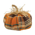 Harvest Plaid Fabric Pumpkin