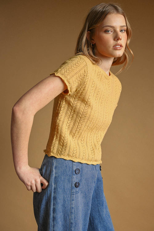 Chamomile Pointelle Top