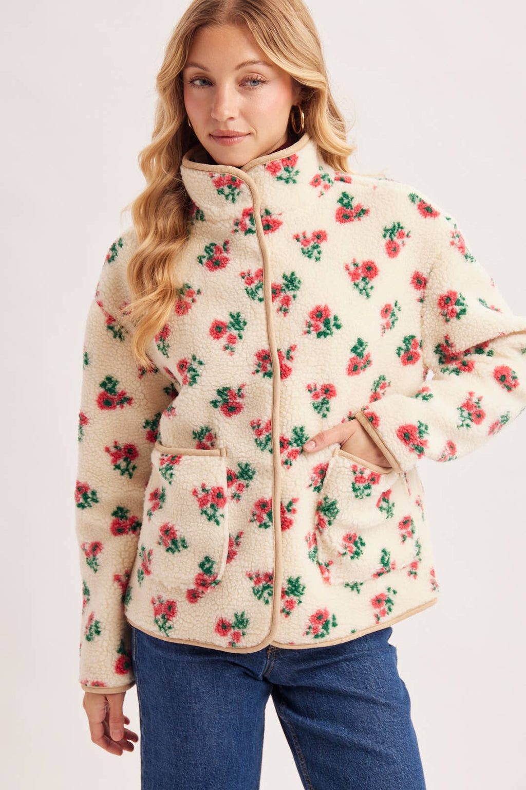 Floral Sherpa Jacket