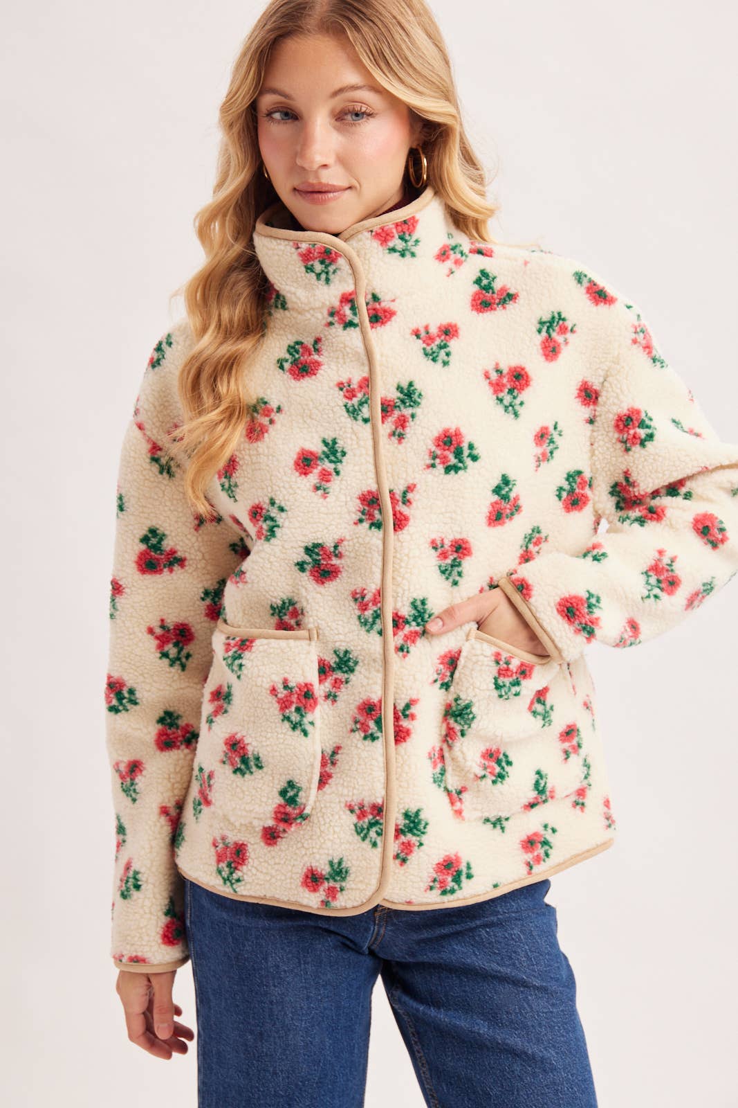 Floral Sherpa Jacket