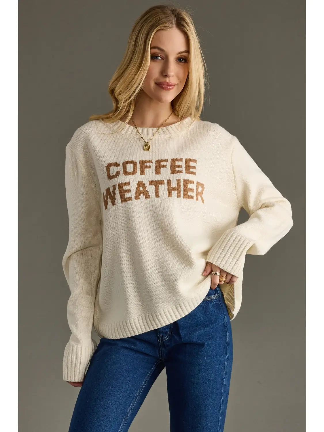 Coffee Weather Sweater-Ivory