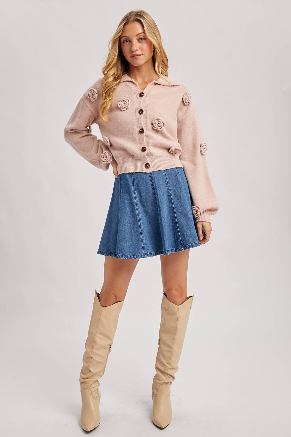 DENIM A-LINE FLARE