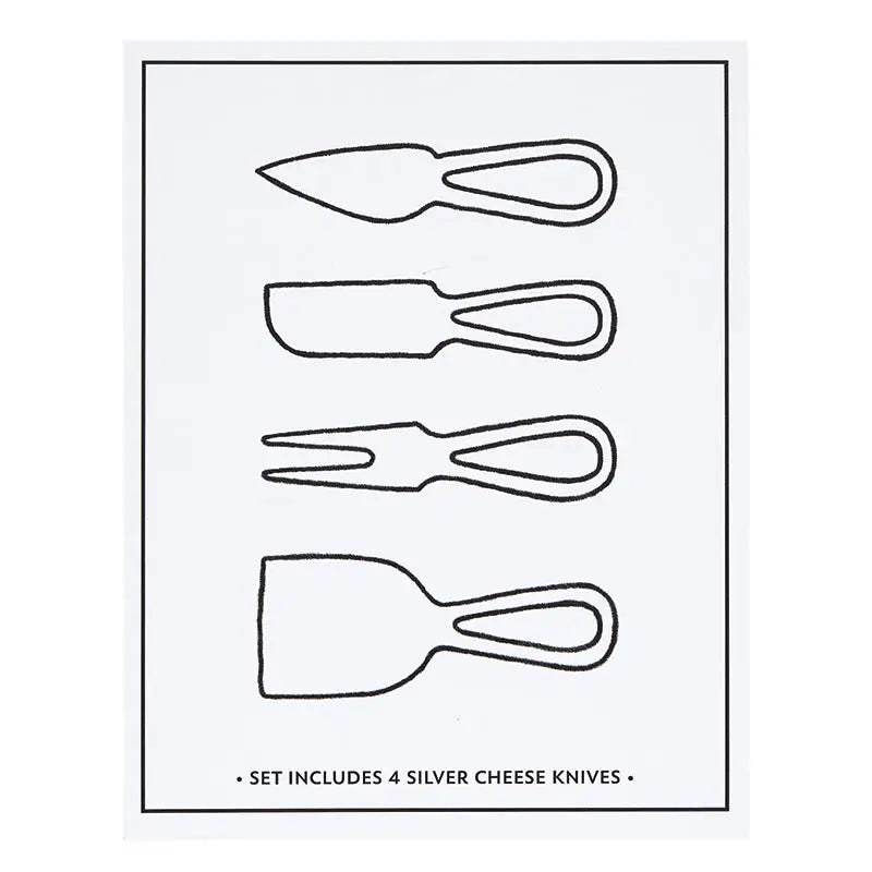 Silver Cheese Knife Set – Stainless Steel Cheese Knives Gift Set