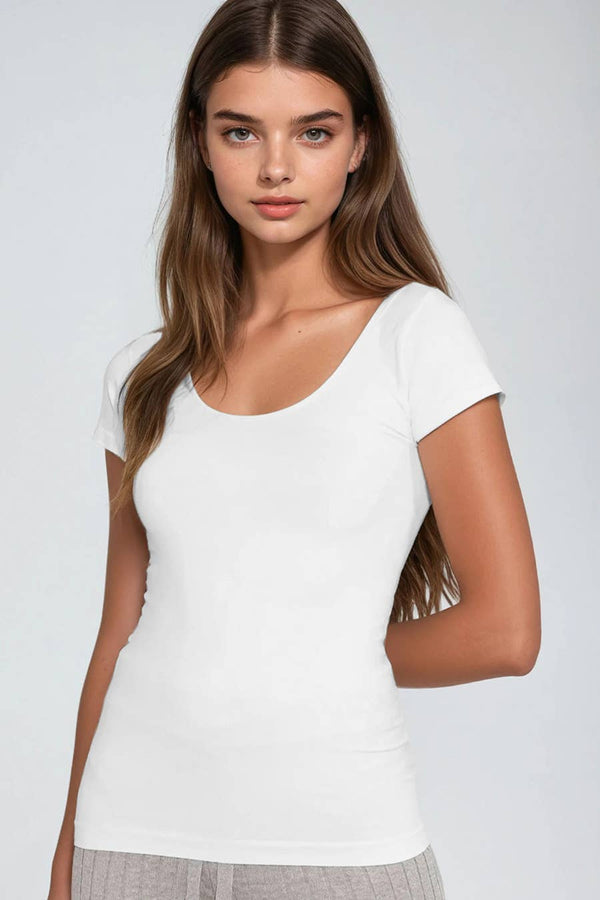 Classic White Cap Sleeve O/S