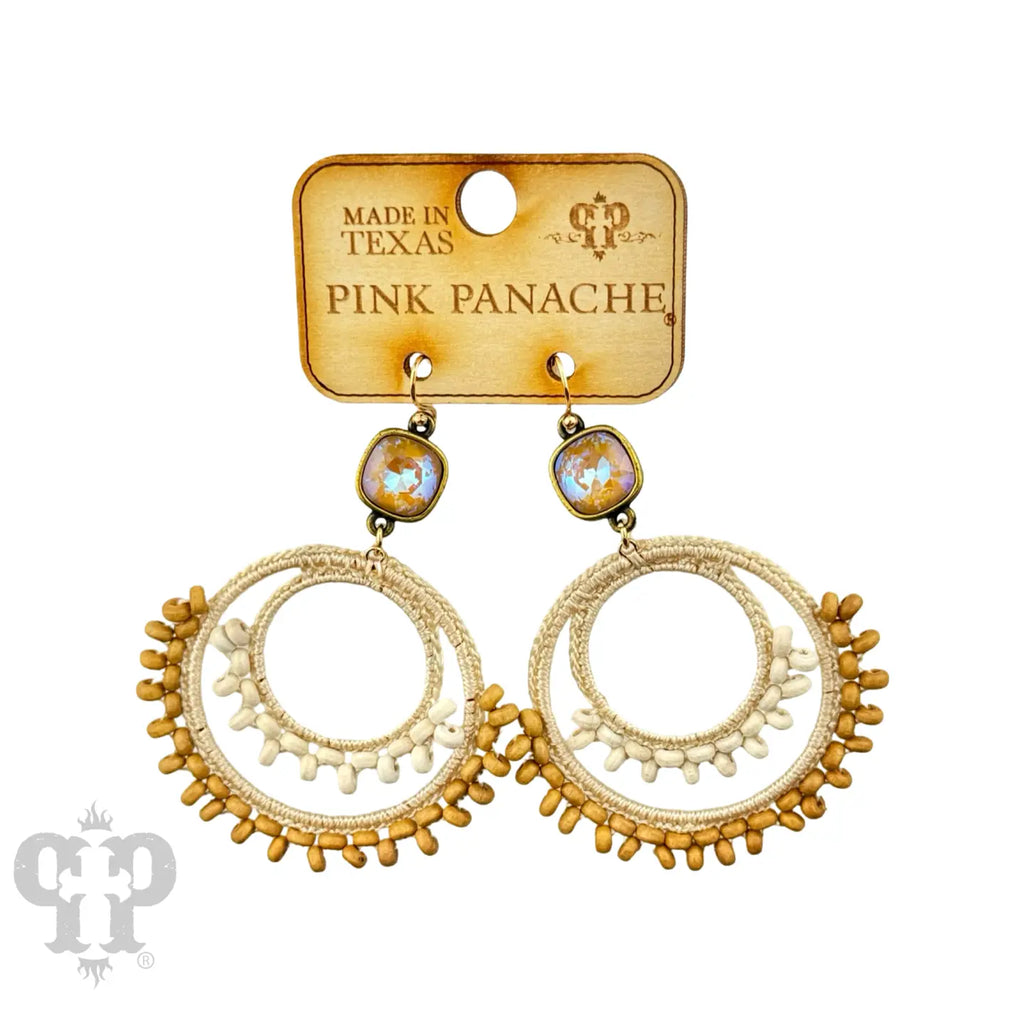 Macrame Woven Double Circle Earring