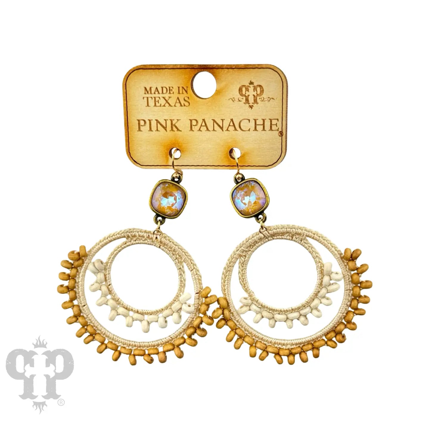 Macrame Woven Double Circle Earring