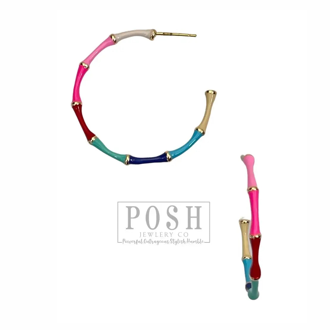 Multi-Color Hoop Earring