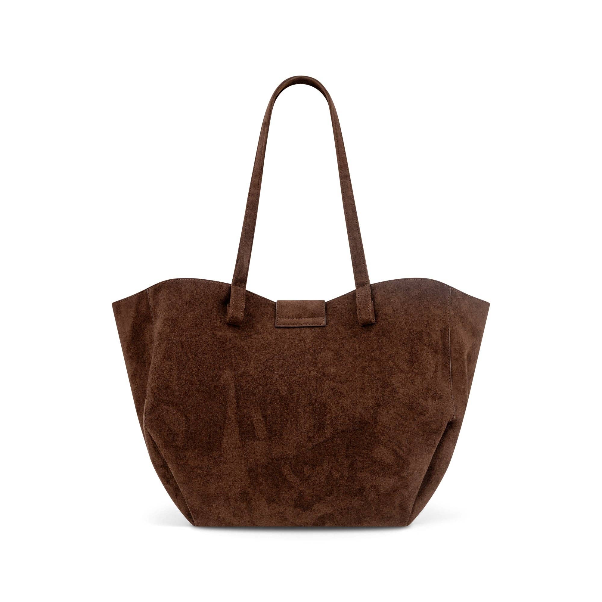 Harper Lock Suede Tote Bag