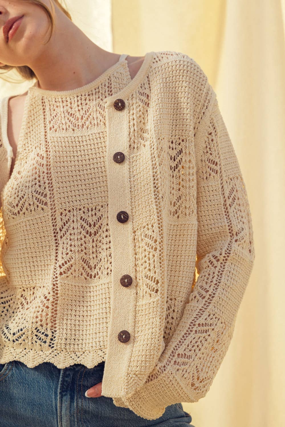 CROCHET KNITTED CARDIGAN