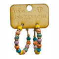 Multi-Color Bead Hoop Earring
