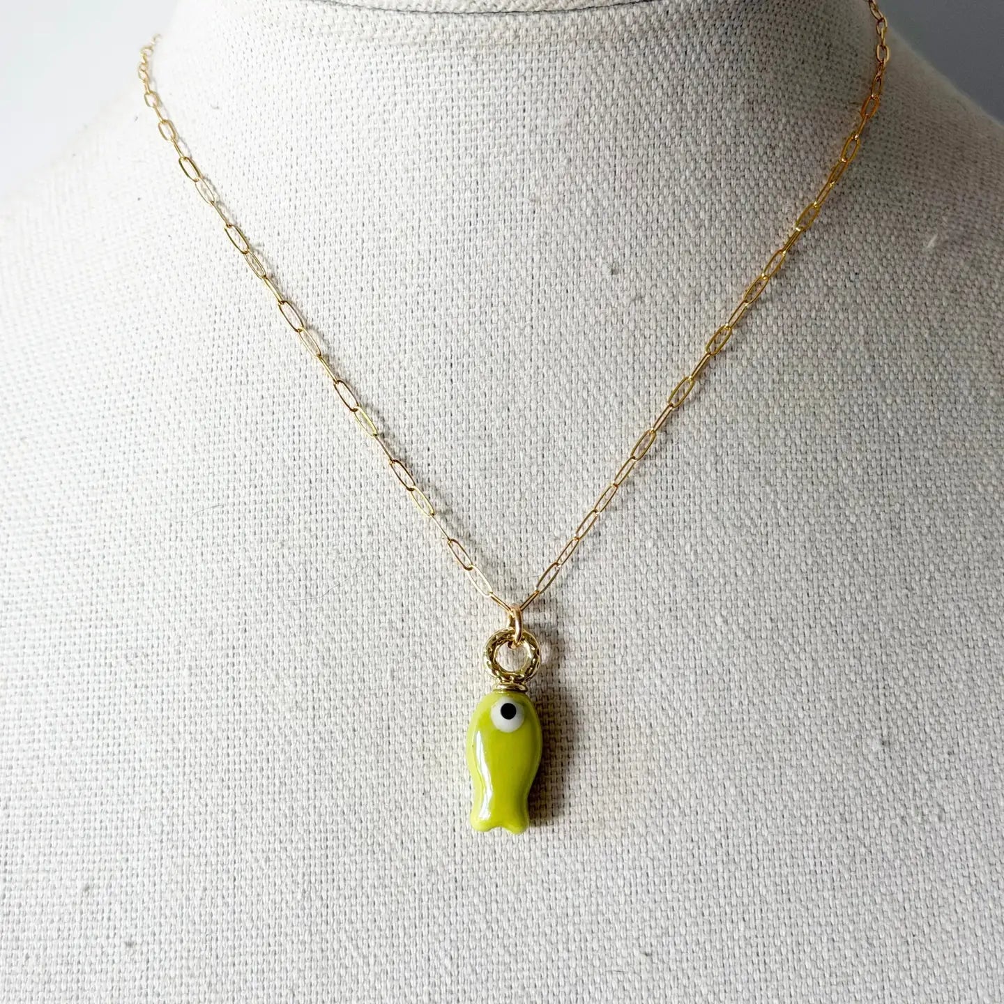 Chubby Fish Charm Necklace