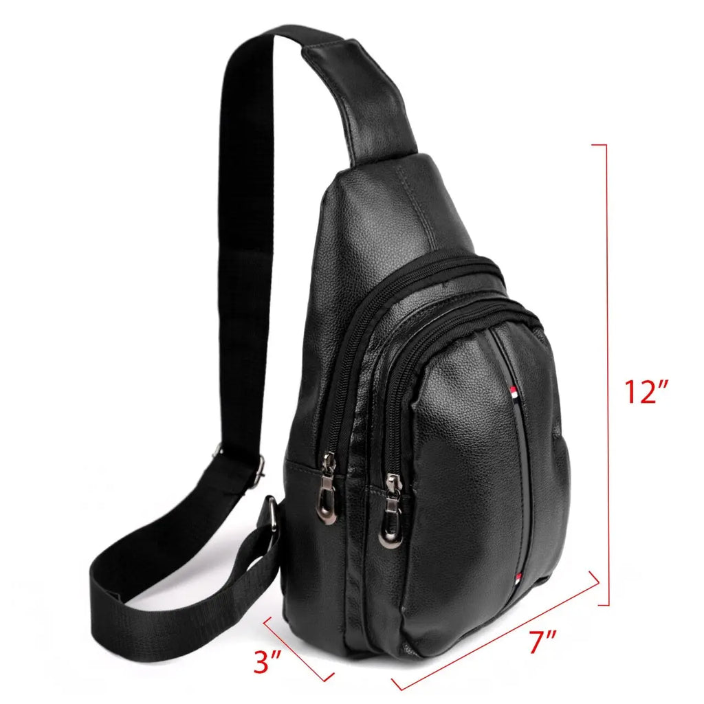 Black Crossbody Sling Bag Backpack