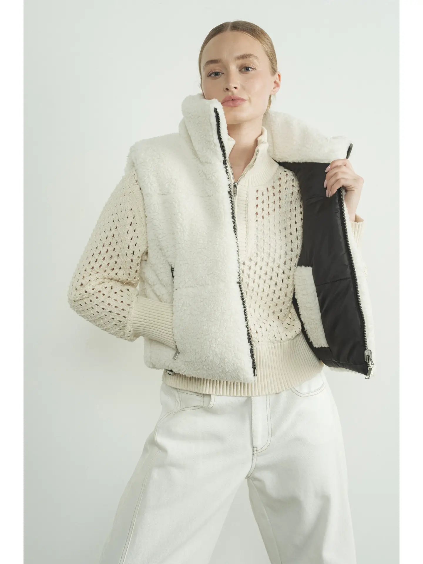 Holiday Reversible Sherpa Cozy Vest