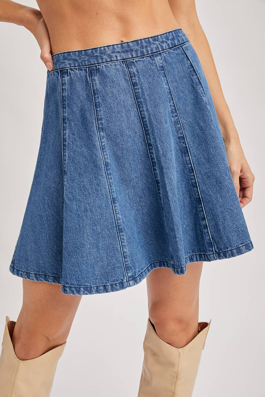 DENIM A-LINE FLARE