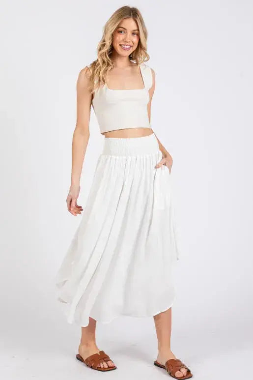 Midi Skirt With Lining