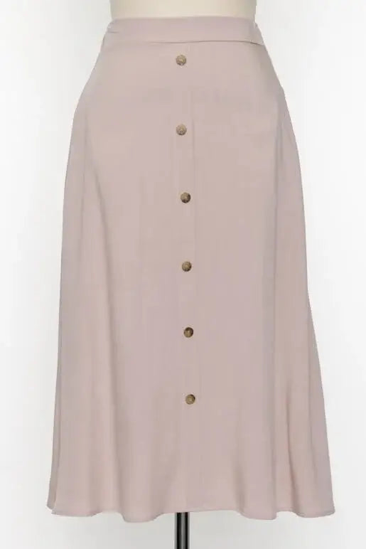 Button Down Midi Skirt