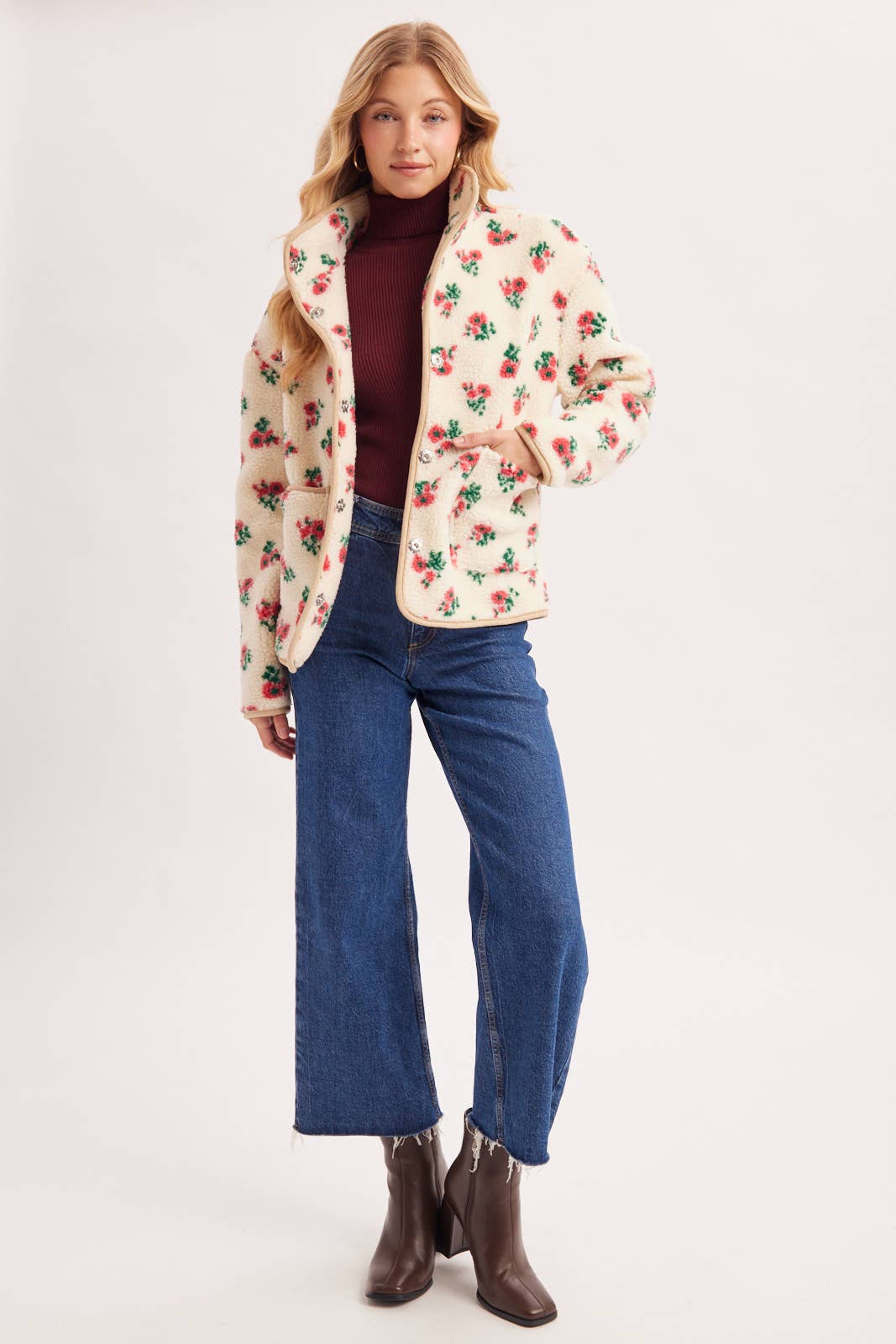 Floral Sherpa Jacket