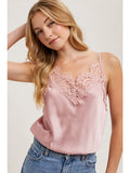 Silky Lace Trim Camisole