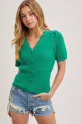 KELLY GREEN CARDIGAN